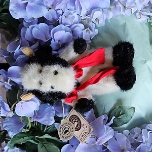 Boyd's Bears Plush Poseable Black & White Cow NWT